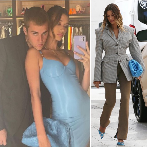 4️⃣0️⃣0️⃣0️⃣ Bottega Veneta Blue Intrecciato Large Pouch - Picture 2 of 14